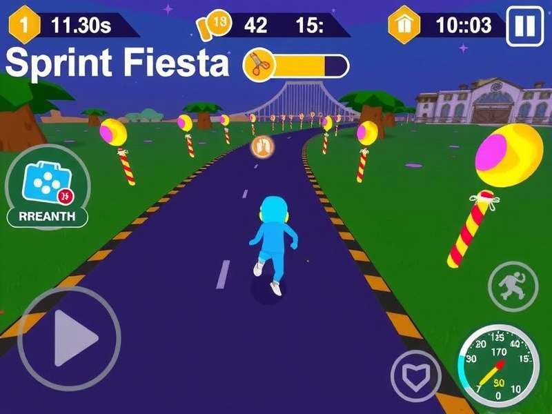 Colorful Sprint Fiesta Gameplay Screenshot